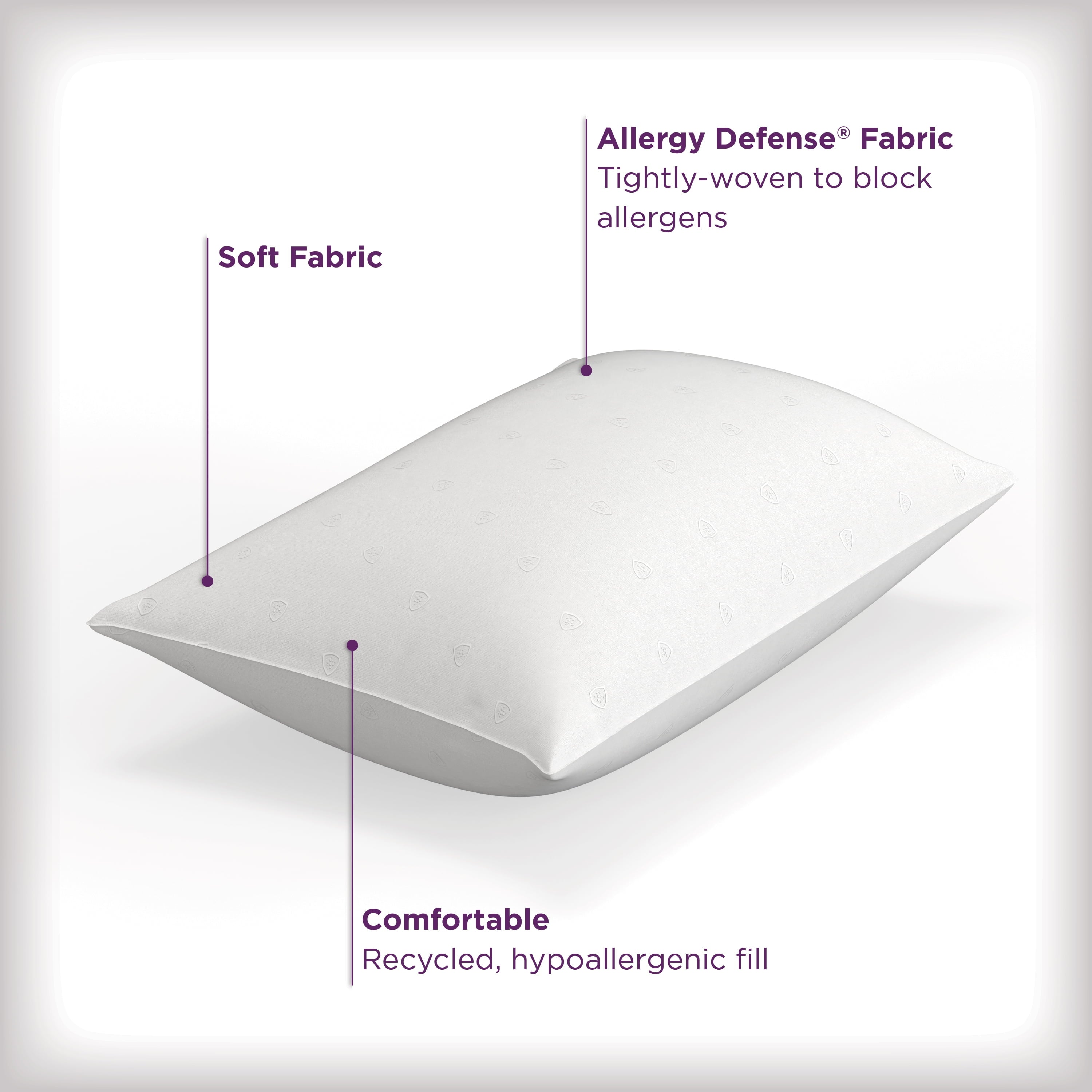Hotel Collection Bed Pillows, Standard/Queen (2 Count) - Ergonomic Memory Foam Pillow for Neck Pain Support Detail