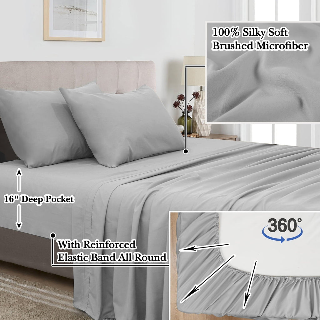 Hypoallergenic Cloud 7 Pieces Printed King Comforter Set, Lightweight Reversible Botanical Bedding Set Include Comforter, Pillow Shams, Fl... - All-Season Down Alternative Comforter Insert Detail