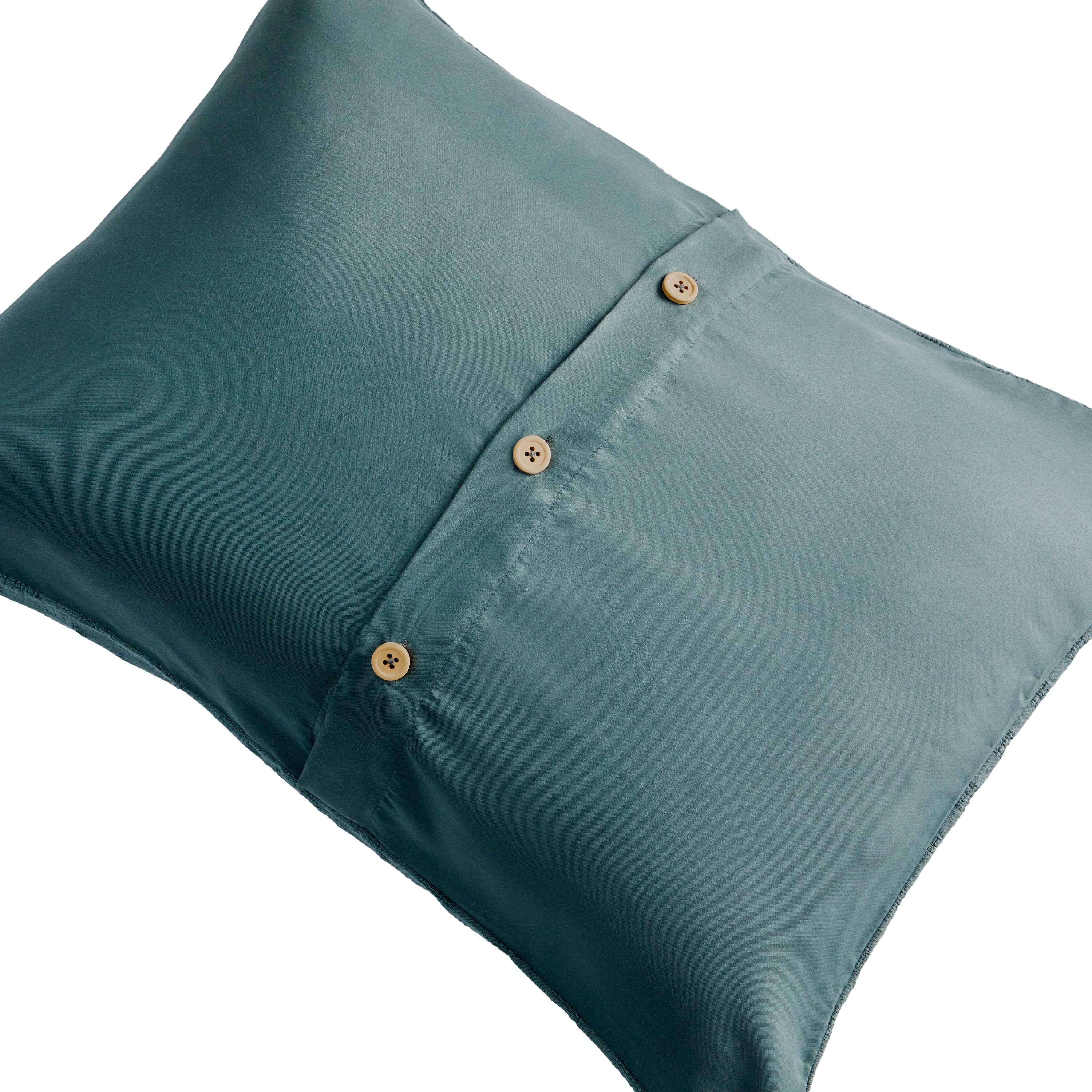 All-Season Full/Queen Comforter Set, All-Season, 3-Piece, Nimbus Blue Block Weave - Luxurious Quilted Duvet Cover Set Detail