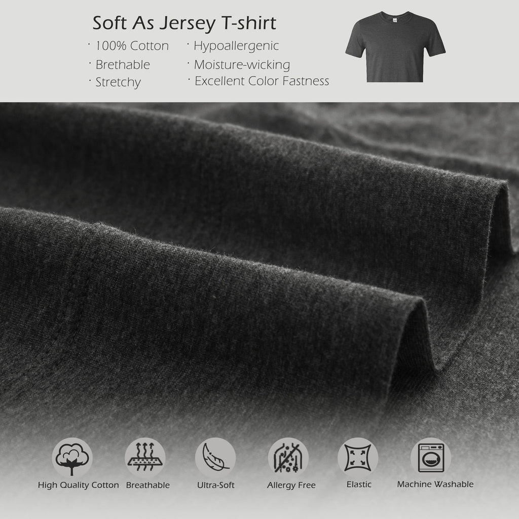 Ultra-Soft 100% Cotton Jersey Knit 4pc Bed Sheet Set Extra Deep Pocket up to 20" Charcoal Gray Queen - Breathable Egyptian Cotton Flat & Fitted Sheets Detail