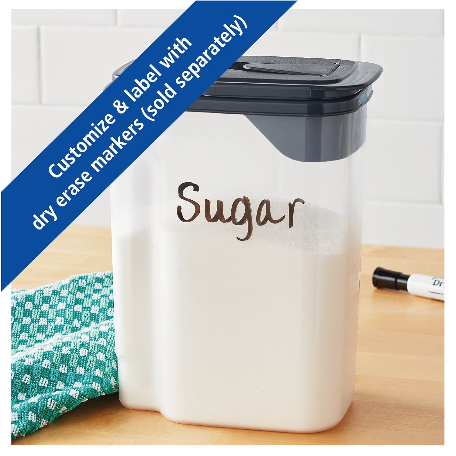 Fun Food Fidget 3.5 QT Plastic Food Dispenser, Clear with Gray Lid (1 Each) 7.5" L x 3.75" W x 9.25" H, Designed to Help wi... - Fun Food Fidget Cookie Squishable Toy Detail