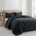 Luxurious Quilted 3 Pieces Queen Size Comforter Set, All Season Lightweight Breathable Bedding Set with 1 Down Alternative Comforter an... - Hypoallergenic Ultra-Fluffy Quilt for Winter - Default Title