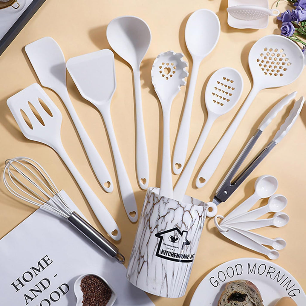 Professional Grade Silicone Cooking Utensils Set - 446°F Heat Resistant Kitchen Utensils,Turner Tongs,Spatula,Spoon,Brush,Whisk,Kitchen ... - Heavy Duty Stainless Steel Kitchen Shears Detail