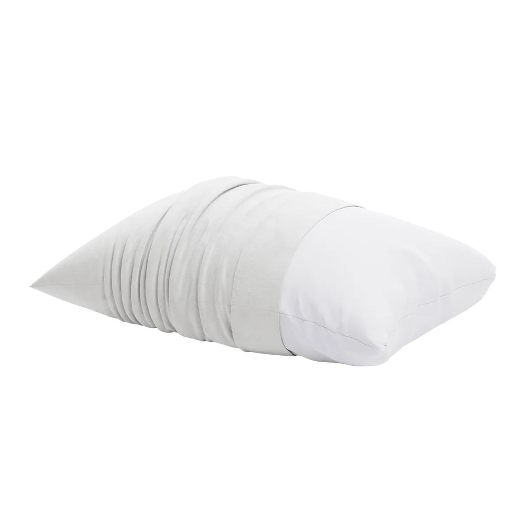 Ergonomic Memory Foam Huggable Support Bed Pillow, Standard- Soft Velvety Cover, Squishable Comfort (2 Count) - Decorative Throw Pillow Cushion for Sofa & Bed Detail