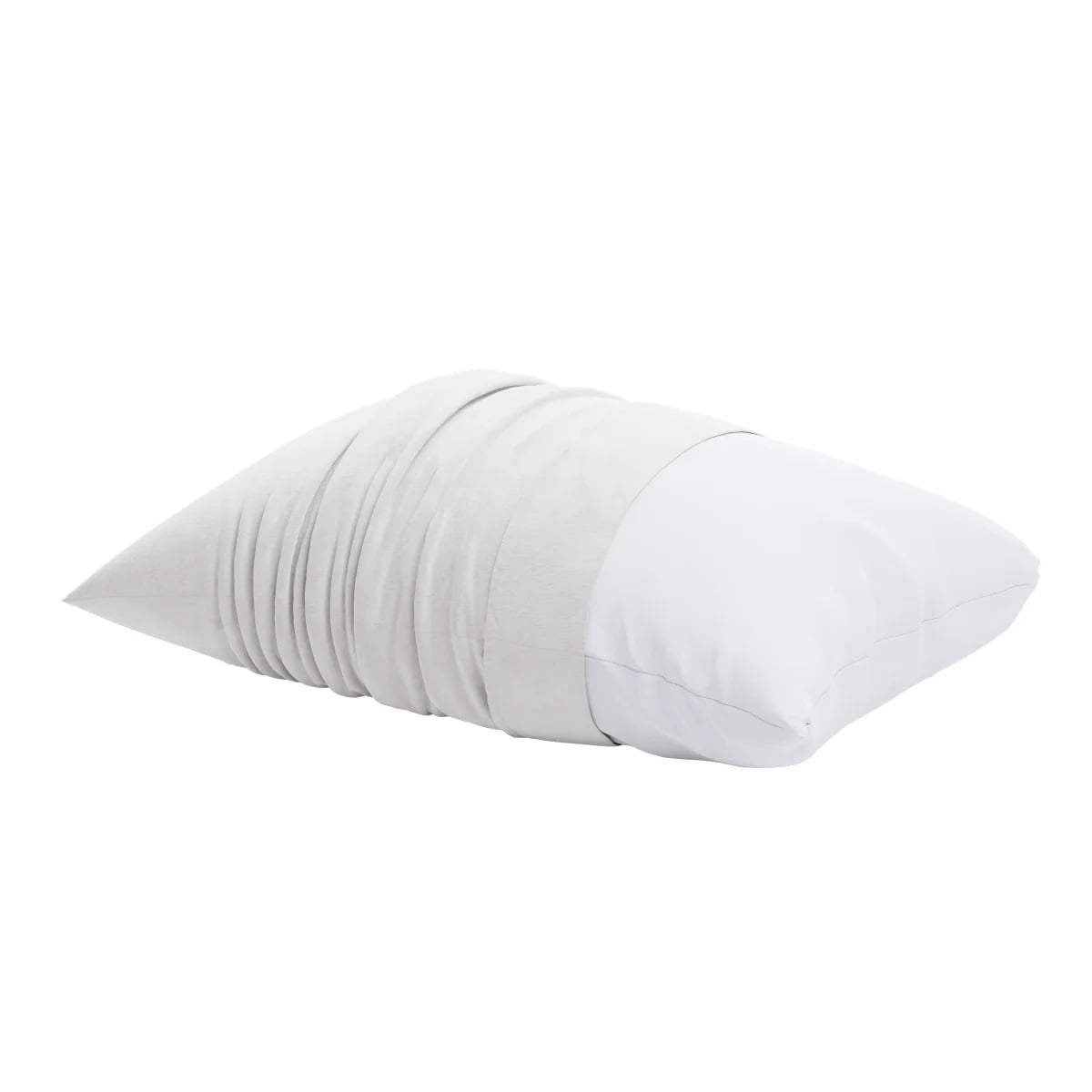 Ergonomic Memory Foam Huggable Support Bed Pillow, Standard- Soft Velvety Cover, Squishable Comfort (2 Count) - Decorative Throw Pillow Cushion for Sofa & Bed Detail