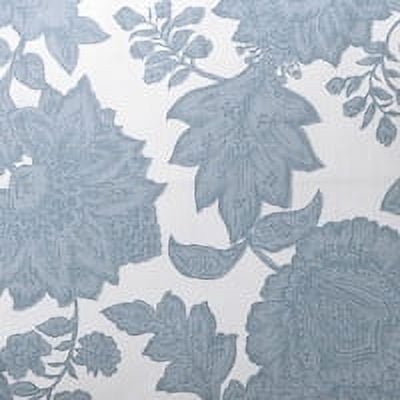 Heavyweight Warmth Veronica 3-Piece Blue Floral Cotton Slub Comforter Set, King - All-Season Down Alternative Comforter Insert Detail