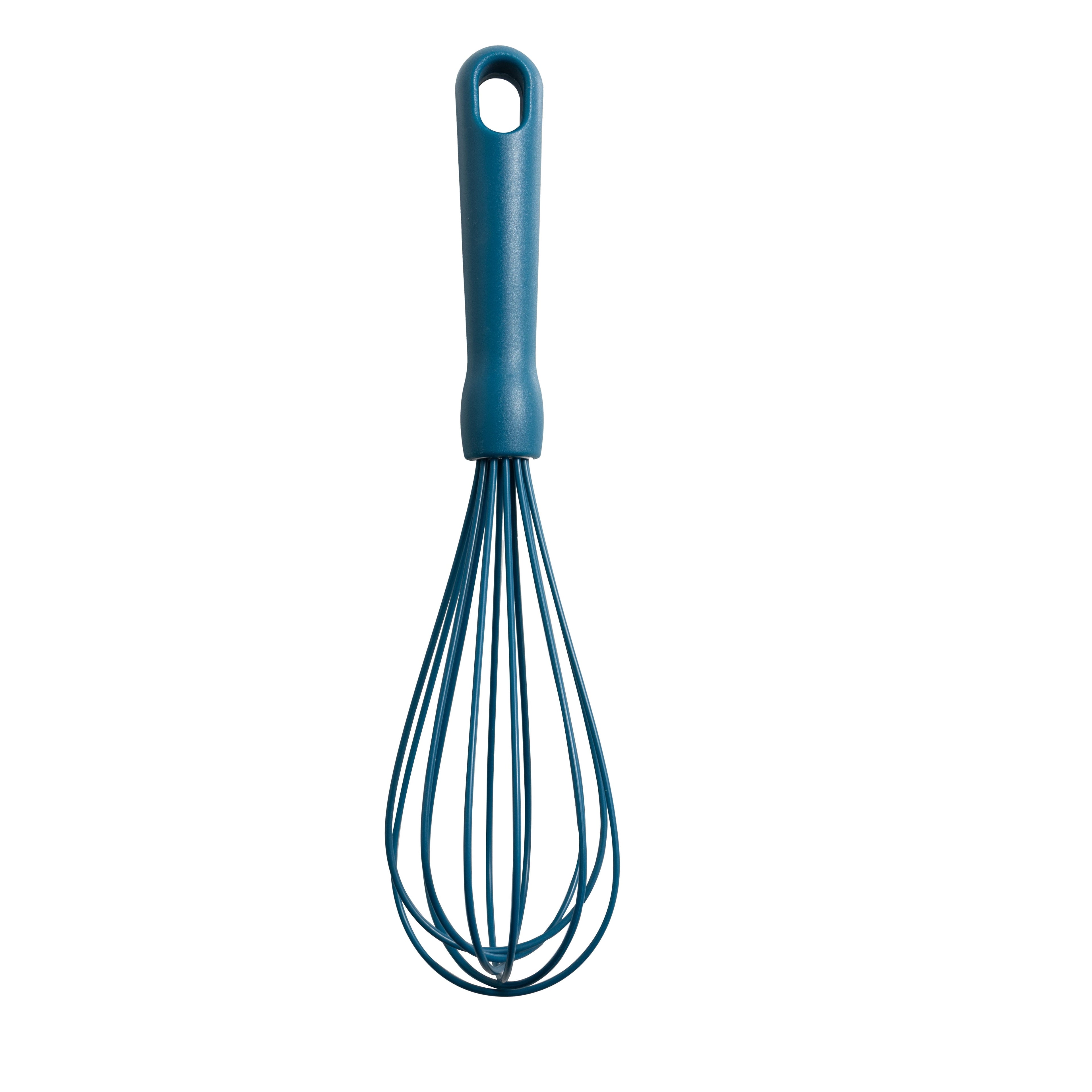 Premium Kitchen 3-Piece Silicone Whisk Set, 10.5"/10.4"/9.6" L, Blue Color - Premium Stainless Steel Garlic Presser & Peeler Detail