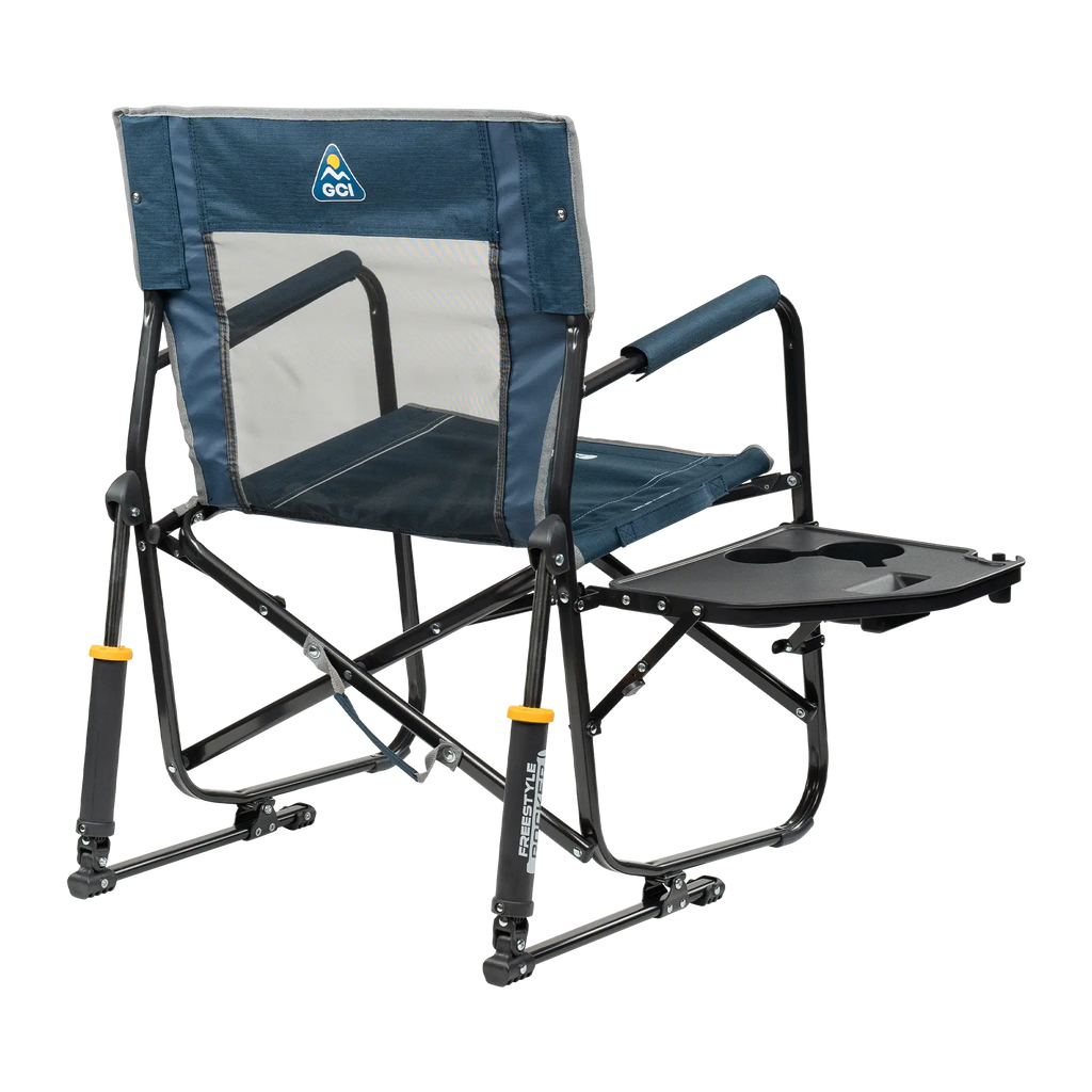 Patented Spring-Action Freestyle Rocker with Side Table - Choice 853 - RoadTrip Rocker Smooth Motion Camp Chair Detail