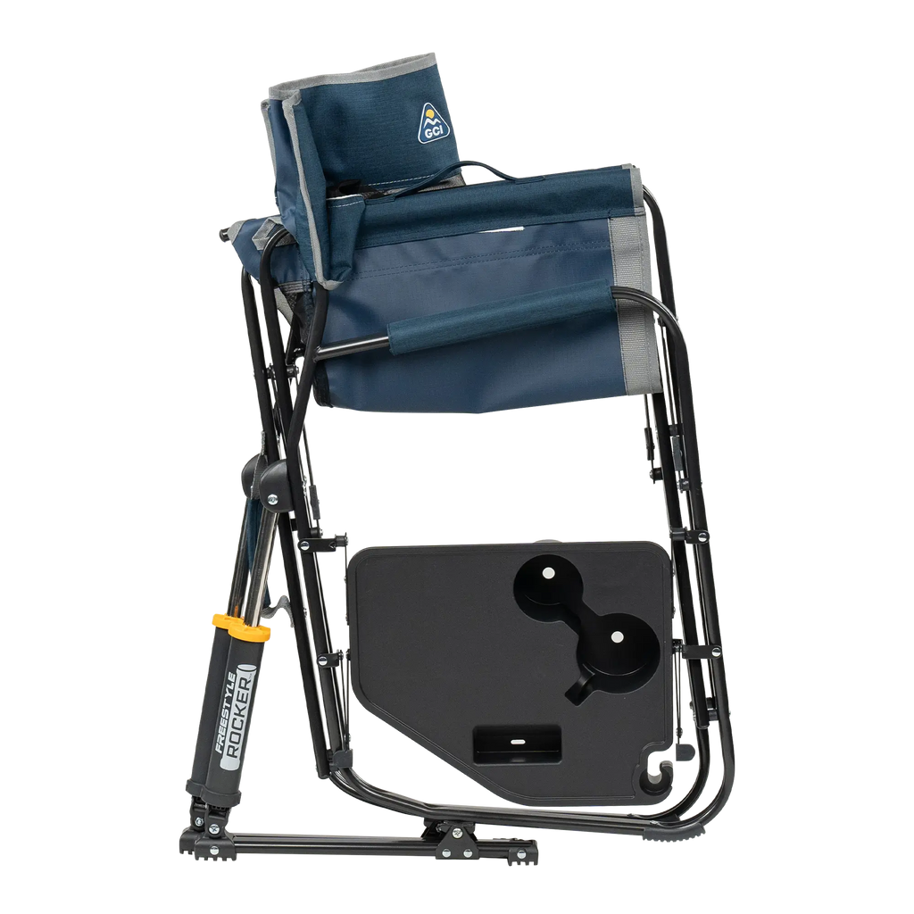 Patented Spring-Action Freestyle Rocker with Side Table - Choice 853 - RoadTrip Rocker Smooth Motion Camp Chair Detail