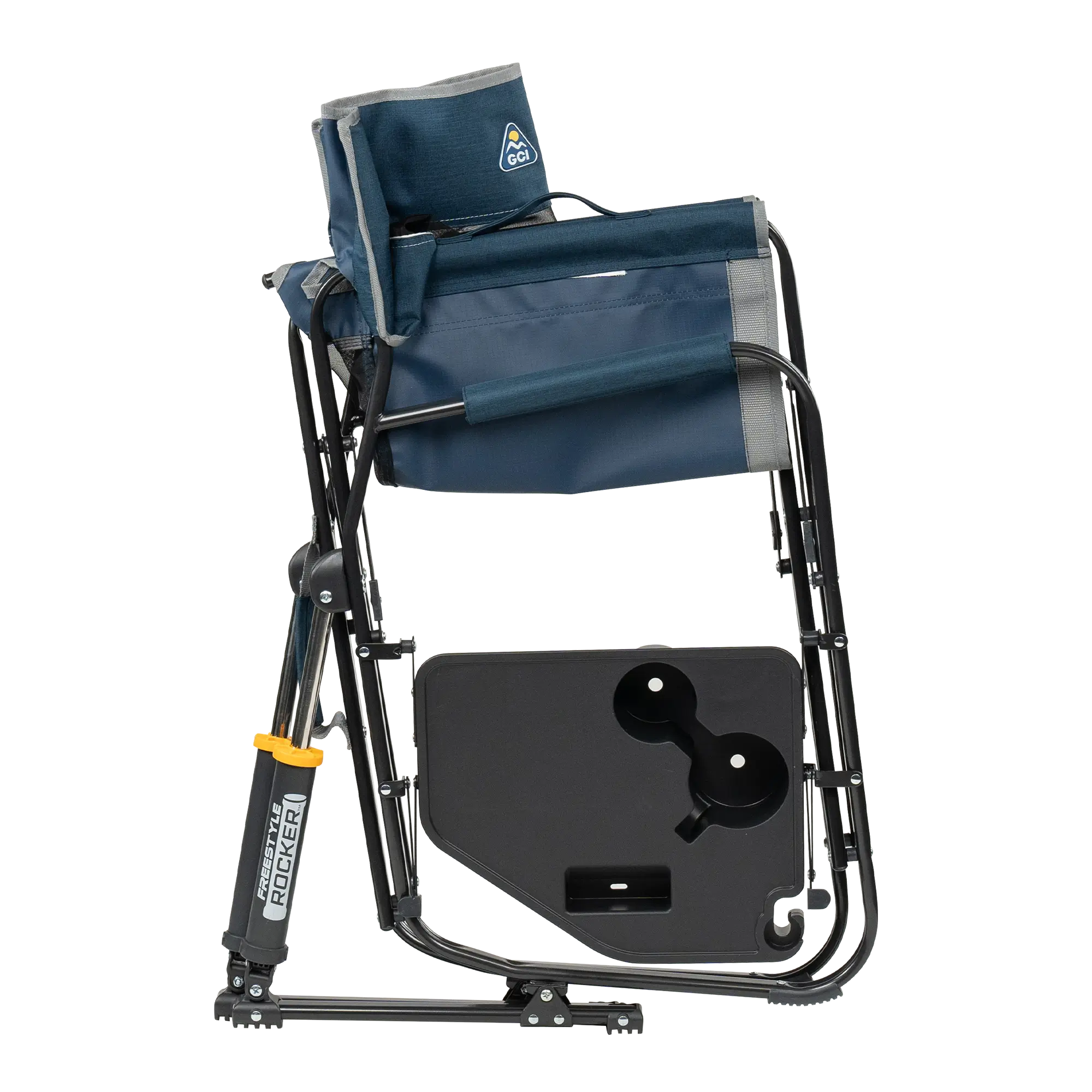 Patented Spring-Action Freestyle Rocker with Side Table - Choice 853 - RoadTrip Rocker Smooth Motion Camp Chair Detail