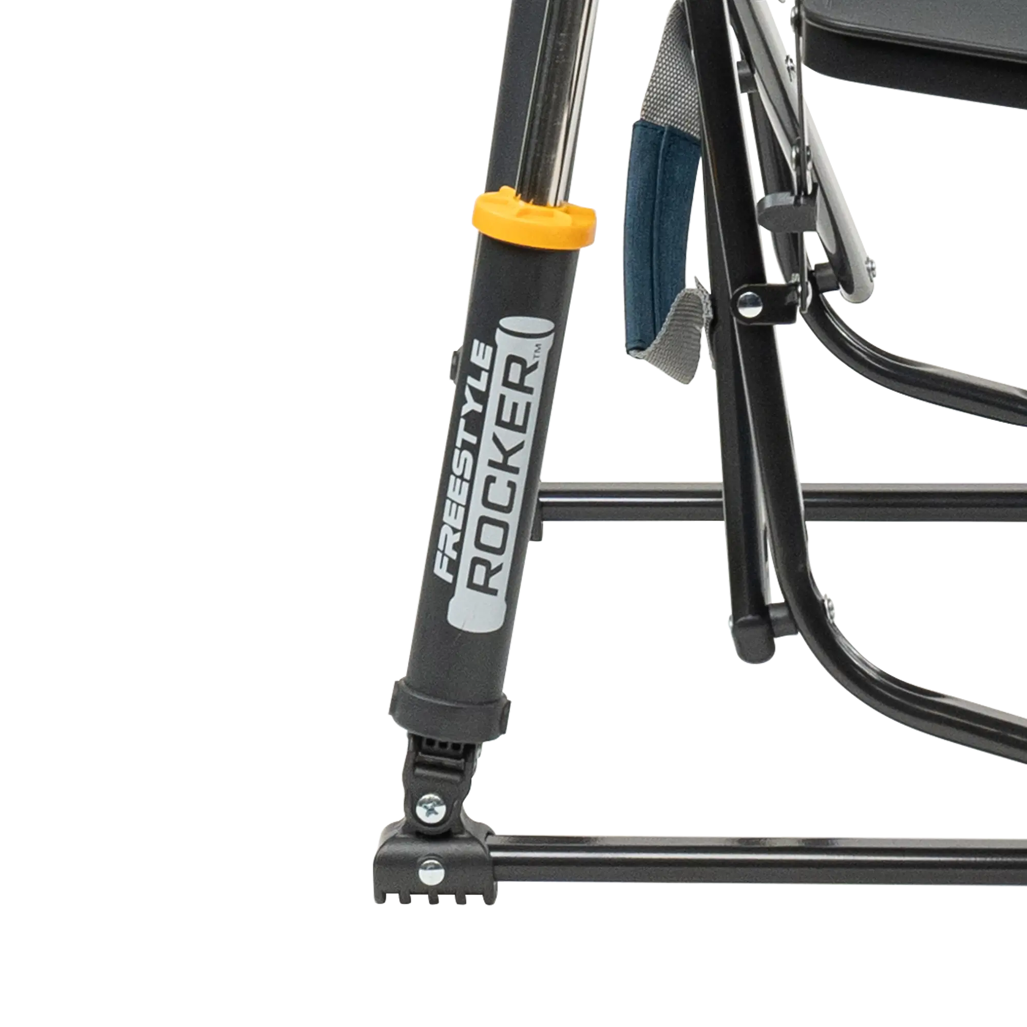Patented Spring-Action Freestyle Rocker with Side Table - Choice 853 - RoadTrip Rocker Smooth Motion Camp Chair Detail