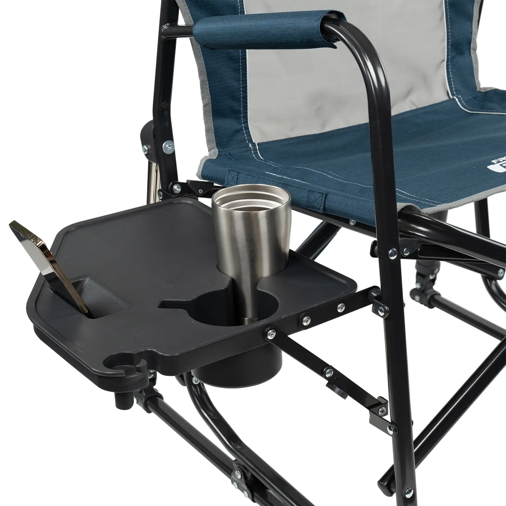 Patented Spring-Action Freestyle Rocker with Side Table - Choice 853 - RoadTrip Rocker Smooth Motion Camp Chair Detail