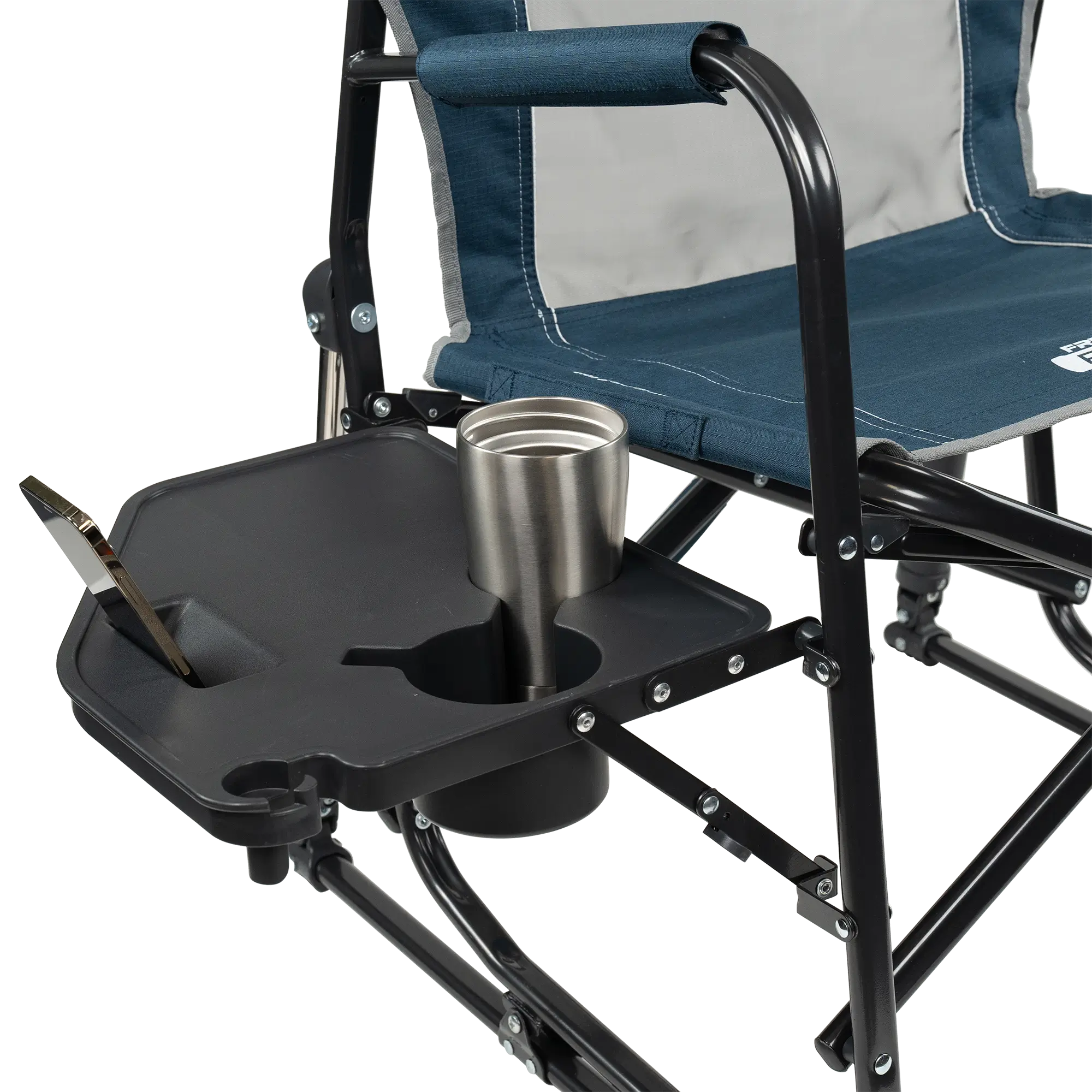 Patented Spring-Action Freestyle Rocker with Side Table - Choice 853 - RoadTrip Rocker Smooth Motion Camp Chair Detail