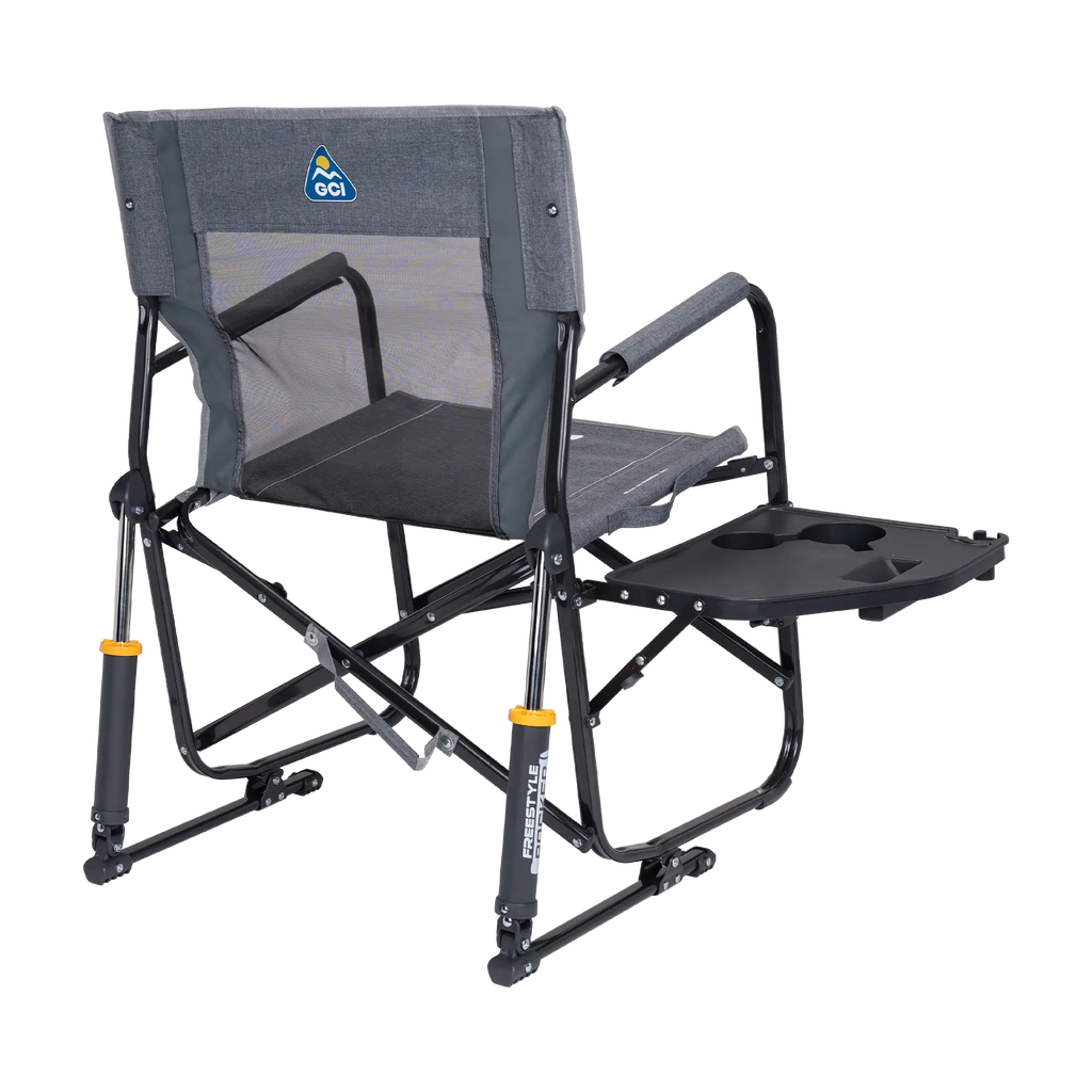 Patented Spring-Action Freestyle Rocker with Side Table - Choice 853 - RoadTrip Rocker Smooth Motion Camp Chair Detail