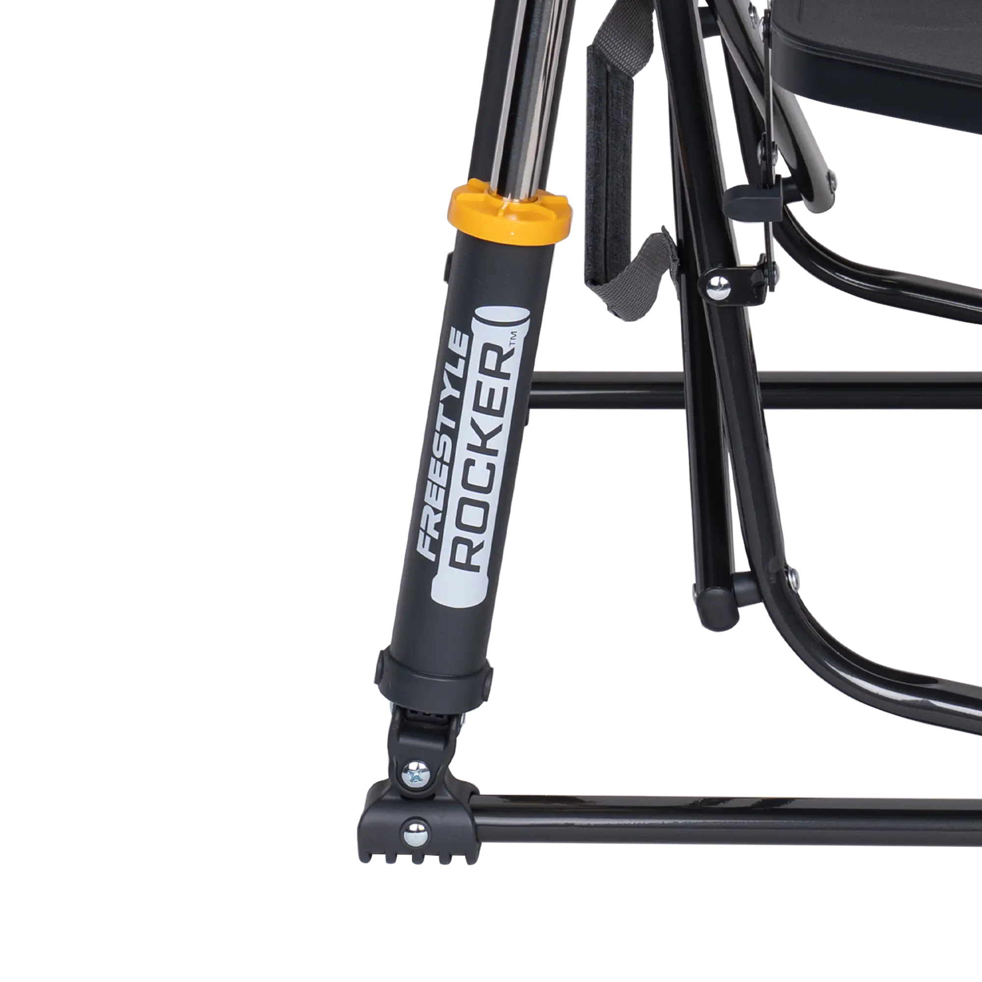 Patented Spring-Action Freestyle Rocker with Side Table - Choice 853 - RoadTrip Rocker Smooth Motion Camp Chair Detail