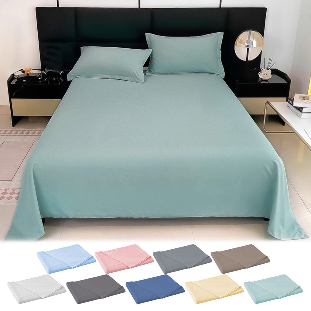 Premium Egyptian Cotton Under $5 Clearance! InsCrazy Bed Sheet, 100% Cotton Household Solid Color, Soft and breathable Bed Sheet Piece 66 x 96" - Breathable Egyptian Cotton Flat & Fitted Sheets Detail