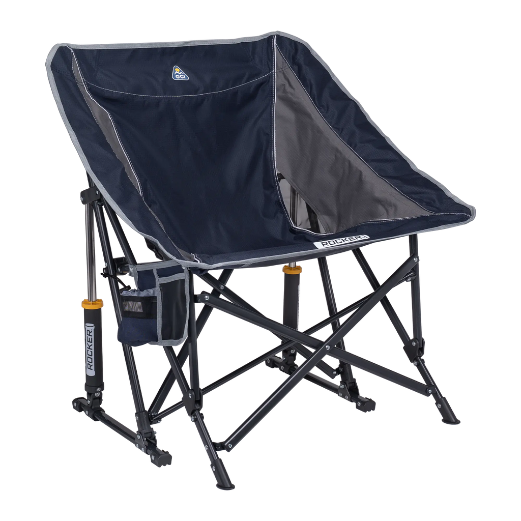 Heavy-Duty Freestyle Pod Rocker - Choice 933 - Patented Spring-Action Rocking Chair for Camping - Indigo