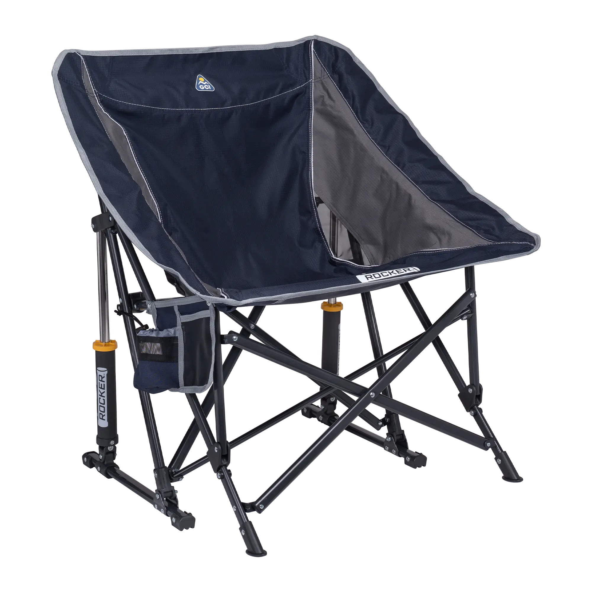 Heavy-Duty Freestyle Pod Rocker - Choice 933 - Patented Spring-Action Rocking Chair for Camping - Indigo