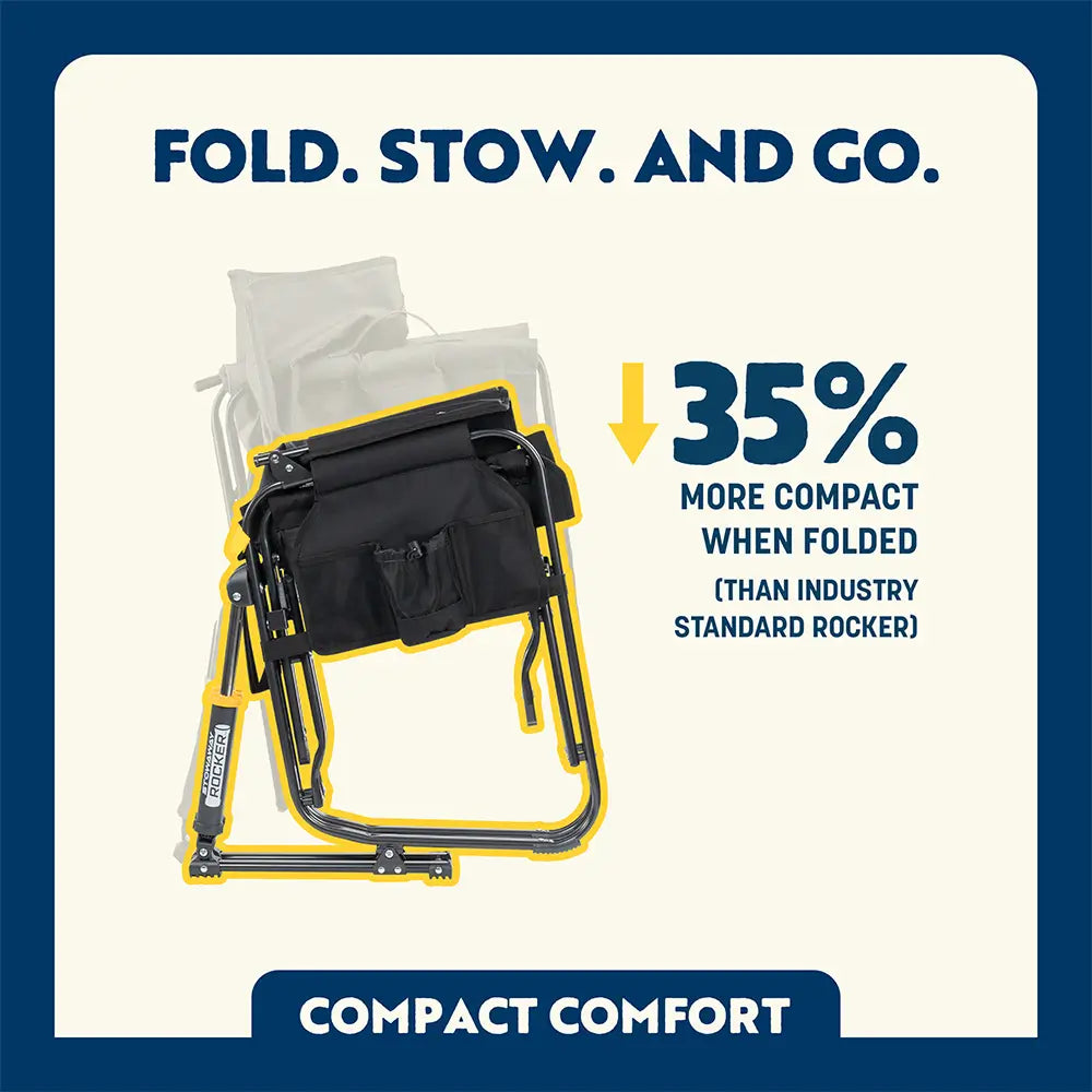 Smooth Motion Stowaway Rocker - Choice 794 - Heavy-Duty Kickback Rocker with Beverage Holder Detail