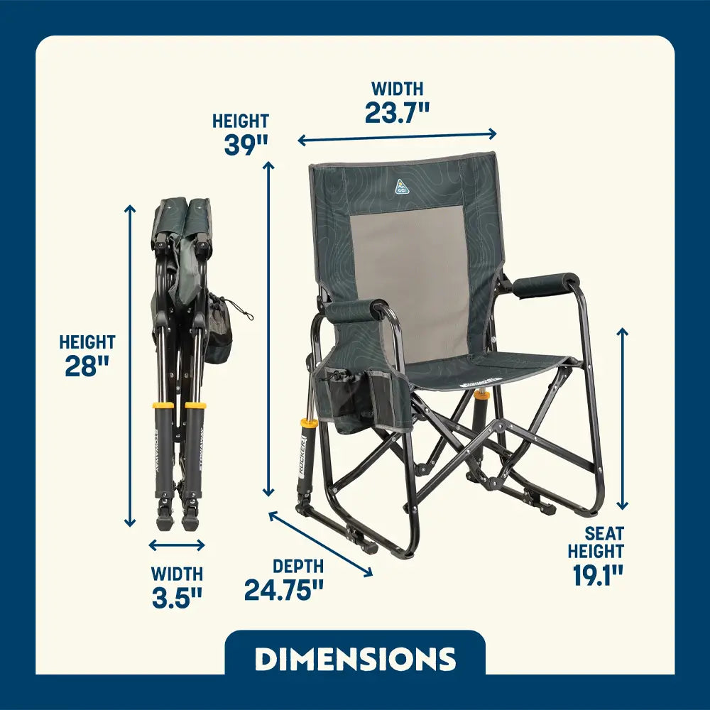 Smooth Motion Stowaway Rocker - Choice 794 - Heavy-Duty Kickback Rocker with Beverage Holder Detail