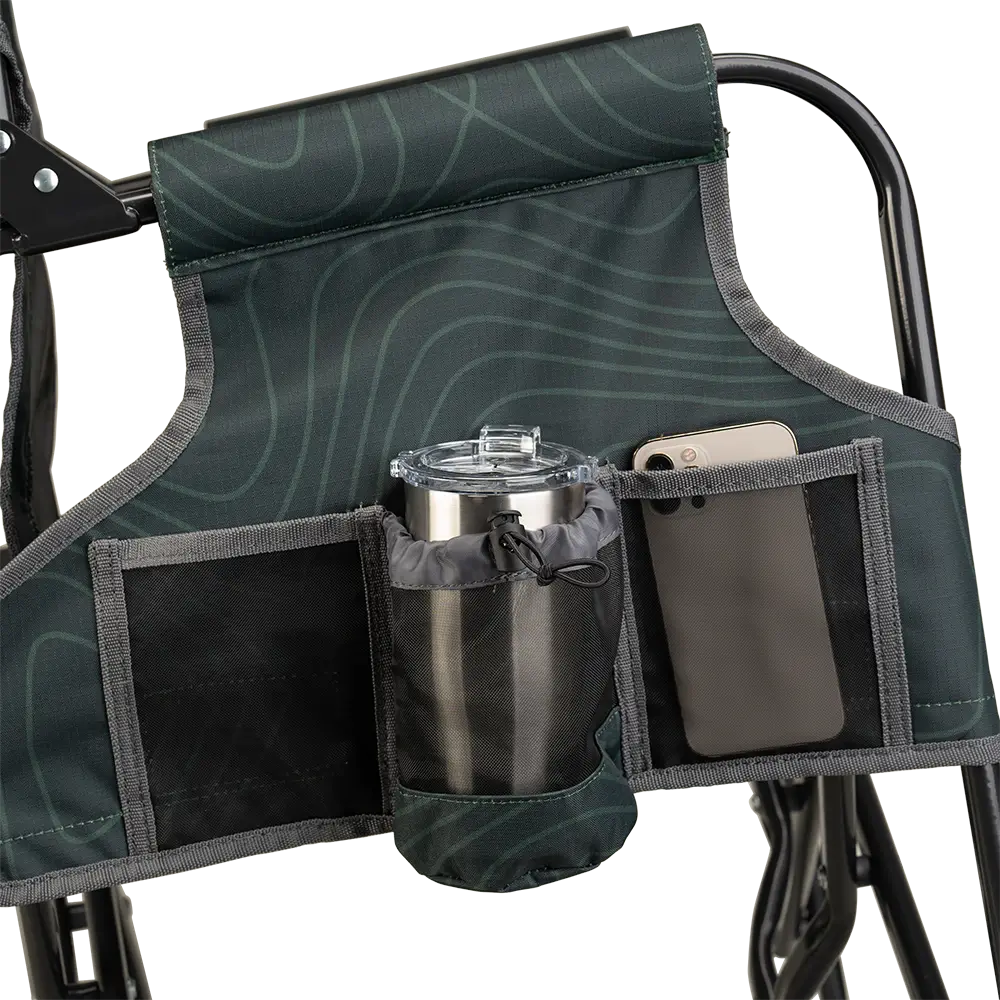 Smooth Motion Stowaway Rocker - Choice 794 - Heavy-Duty Kickback Rocker with Beverage Holder Detail