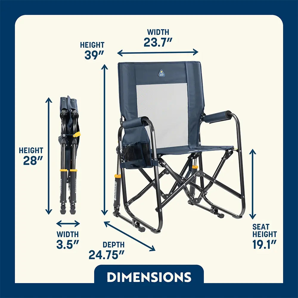 Smooth Motion Stowaway Rocker - Choice 794 - Heavy-Duty Kickback Rocker with Beverage Holder Detail