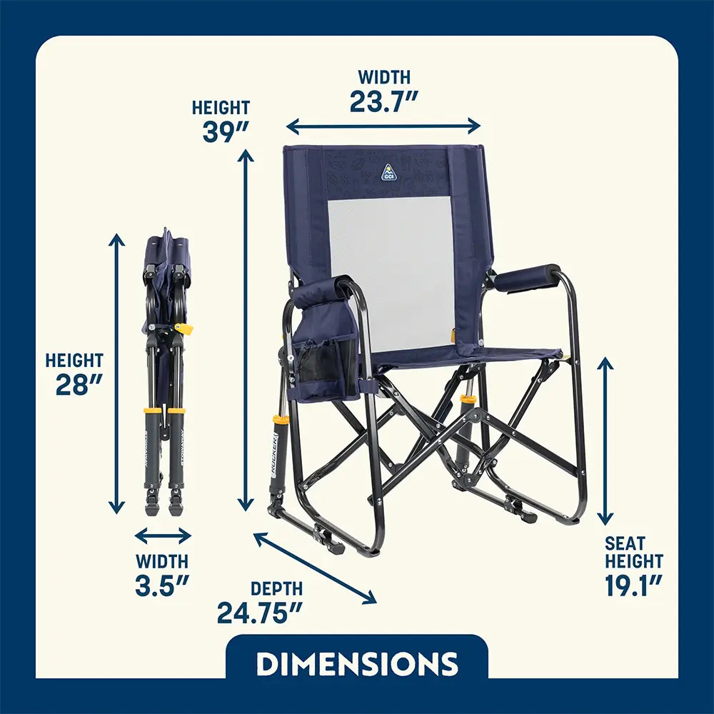 Smooth Motion Stowaway Rocker - Choice 794 - Heavy-Duty Kickback Rocker with Beverage Holder Detail