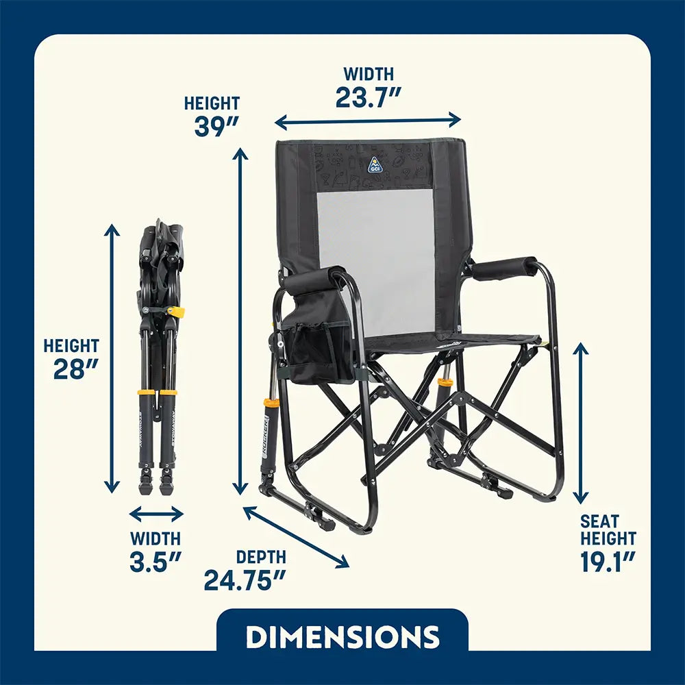 Smooth Motion Stowaway Rocker - Choice 794 - Heavy-Duty Kickback Rocker with Beverage Holder Detail