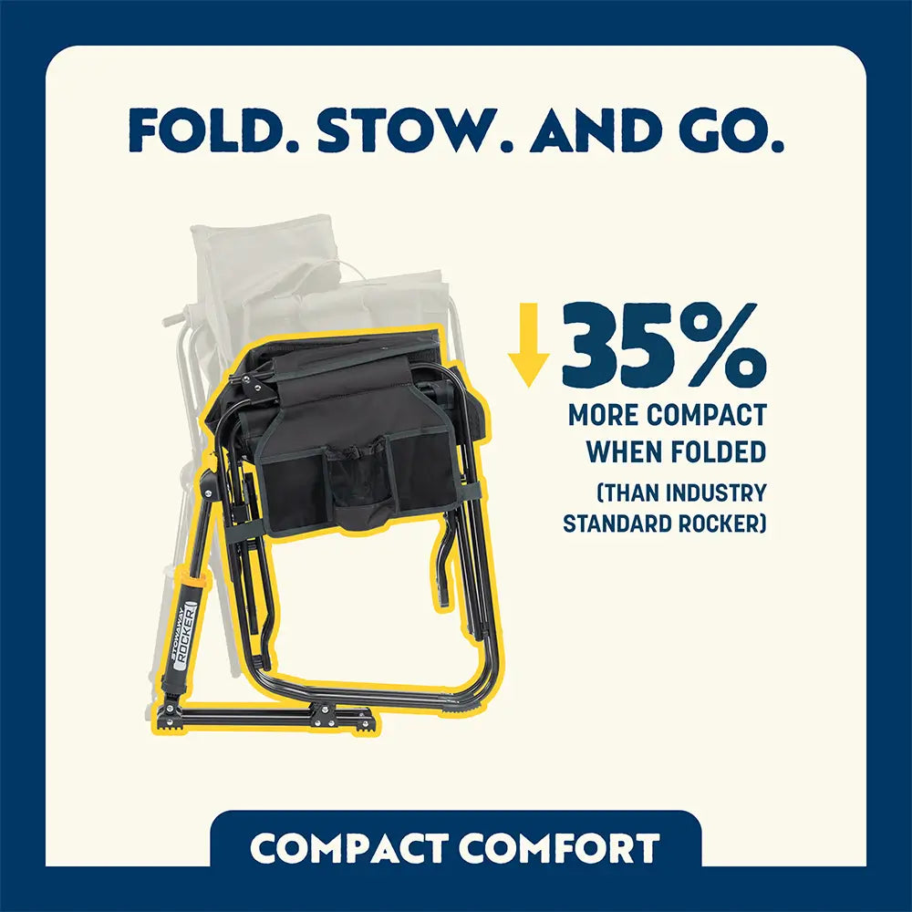 Smooth Motion Stowaway Rocker - Choice 794 - Heavy-Duty Kickback Rocker with Beverage Holder Detail