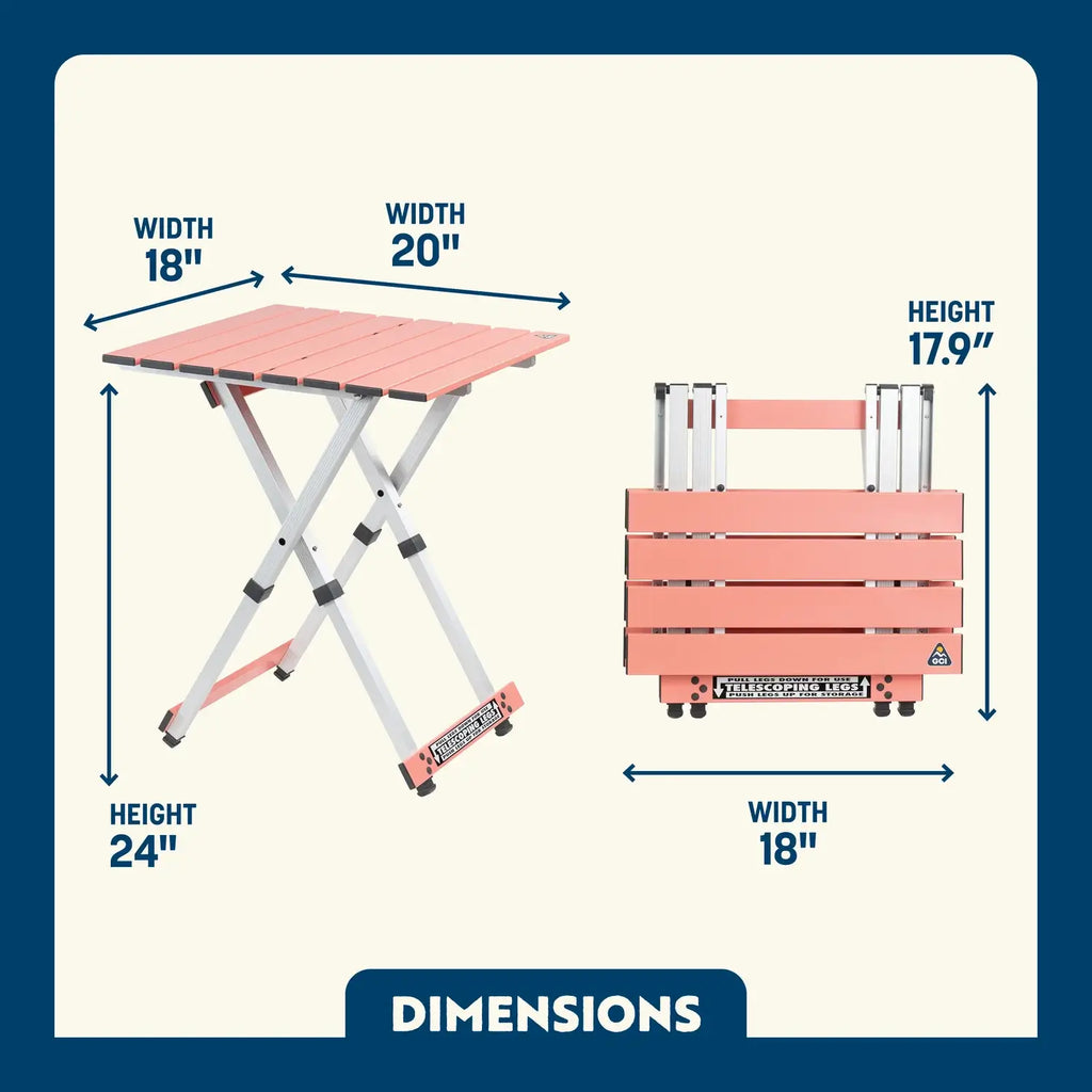 Portable Staging Compact Camp Table 20 - Choice 513 - Slim-Fold Outdoor Cook Station with Storage Shelves Detail