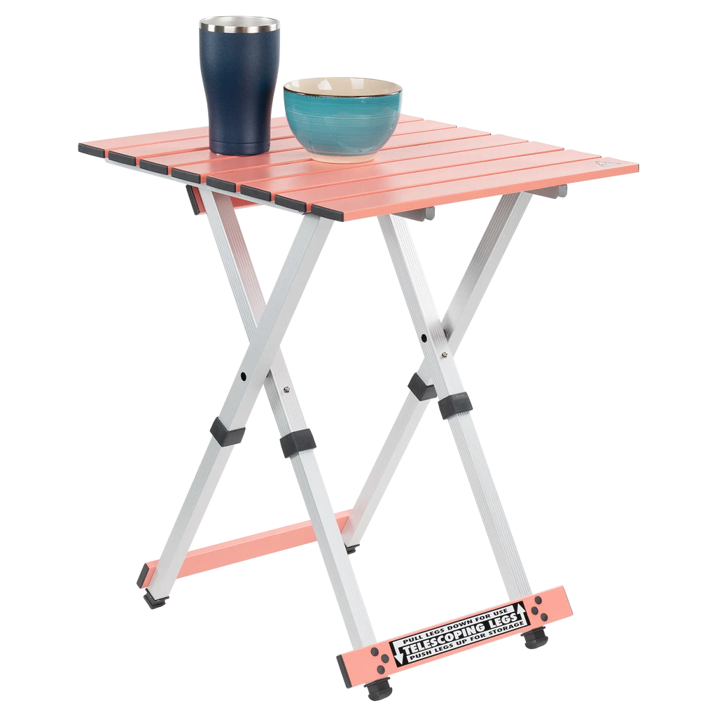 Portable Staging Compact Camp Table 20 - Choice 513 - Slim-Fold Outdoor Cook Station with Storage Shelves Detail