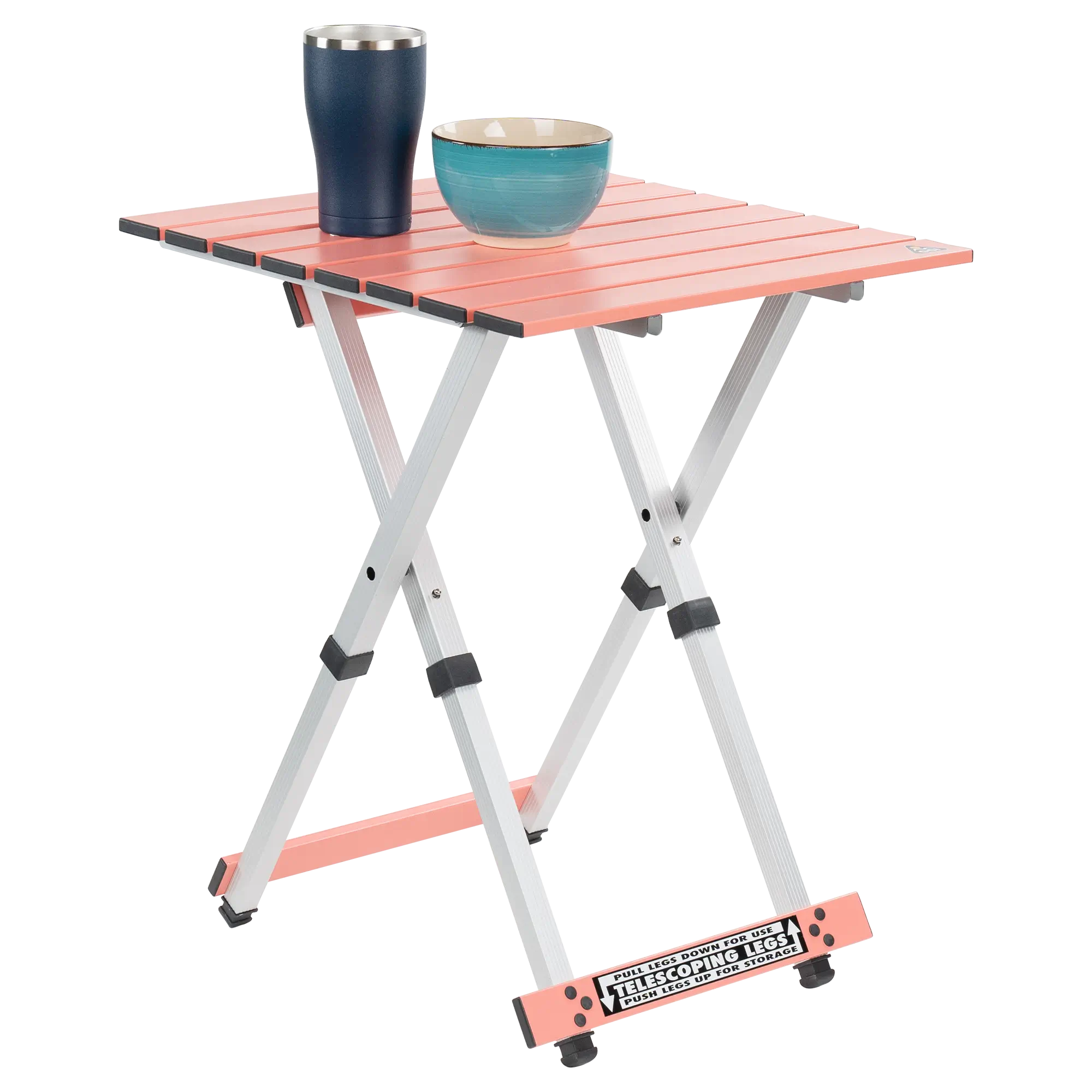 Portable Staging Compact Camp Table 20 - Choice 513 - Slim-Fold Outdoor Cook Station with Storage Shelves Detail
