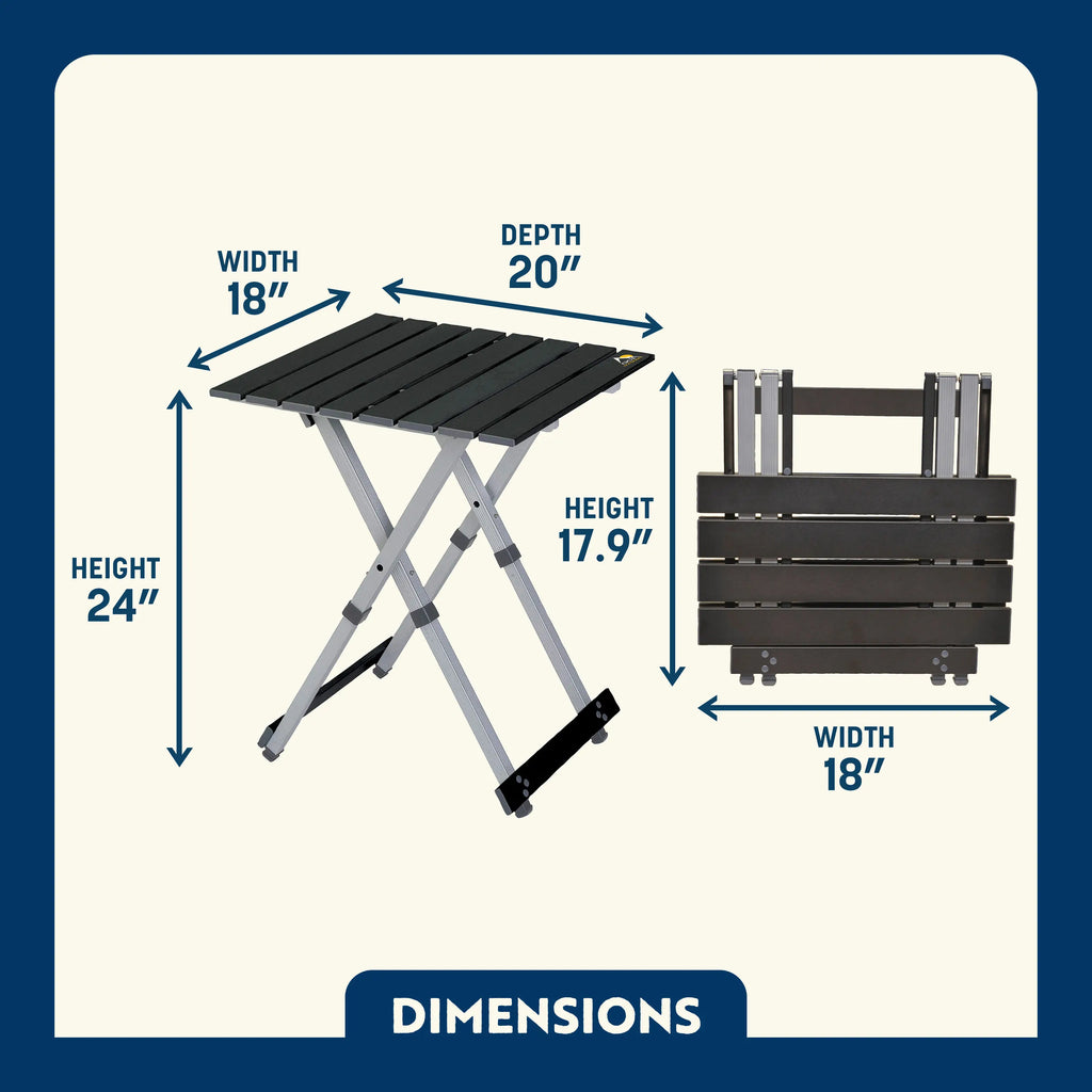 Portable Staging Compact Camp Table 20 - Choice 513 - Slim-Fold Outdoor Cook Station with Storage Shelves Detail