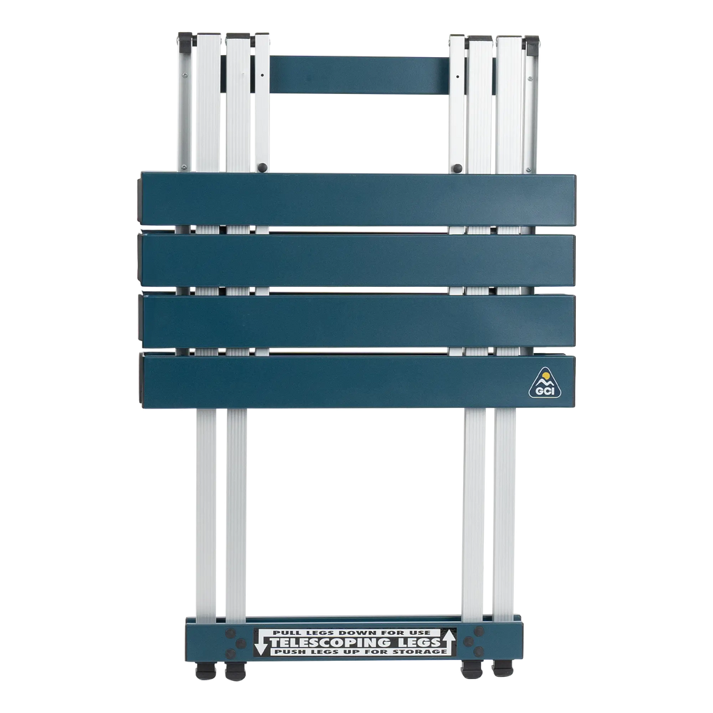 Portable Staging Compact Camp Table 20 - Choice 513 - Slim-Fold Outdoor Cook Station with Storage Shelves Detail