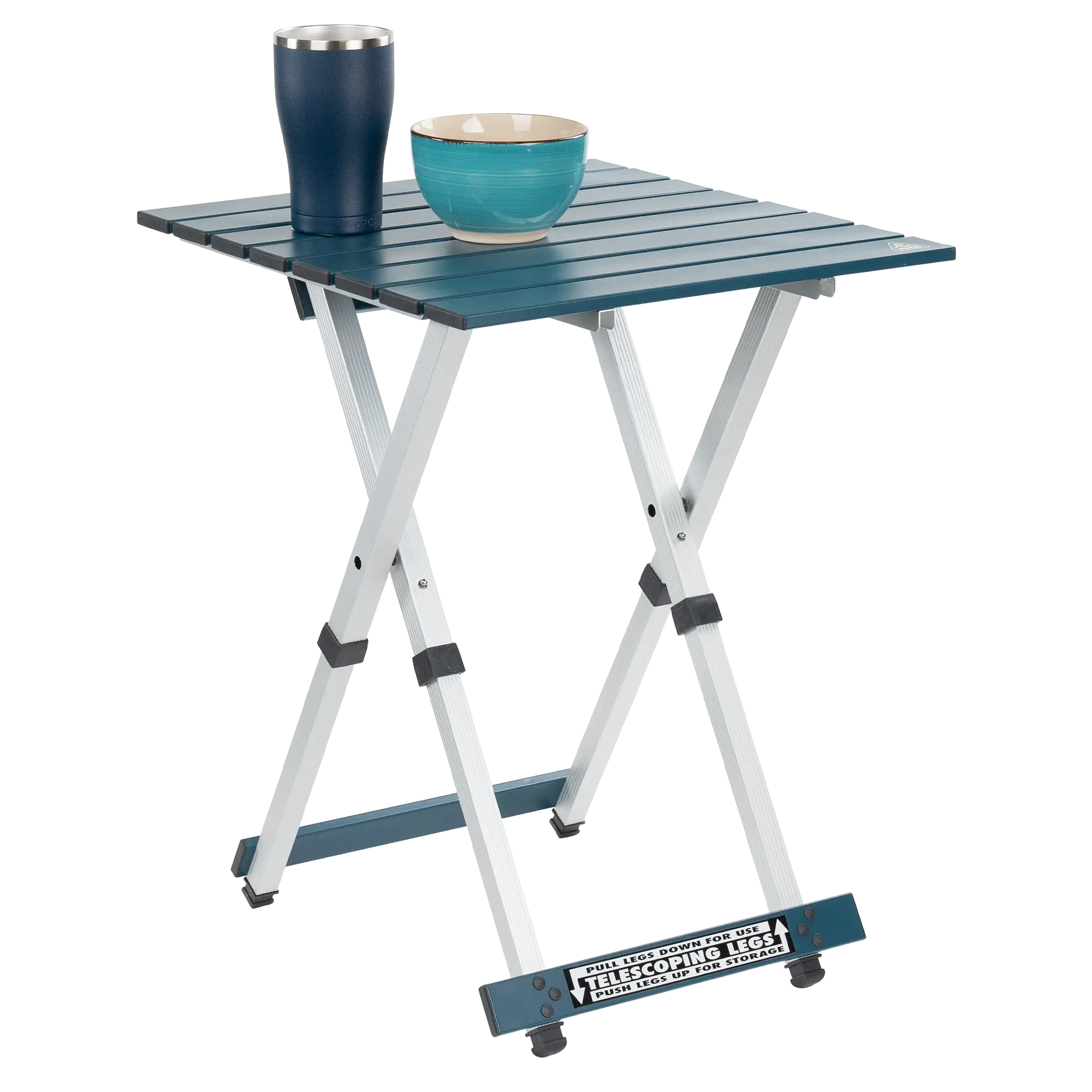 Portable Staging Compact Camp Table 20 - Choice 513 - Slim-Fold Outdoor Cook Station with Storage Shelves Detail