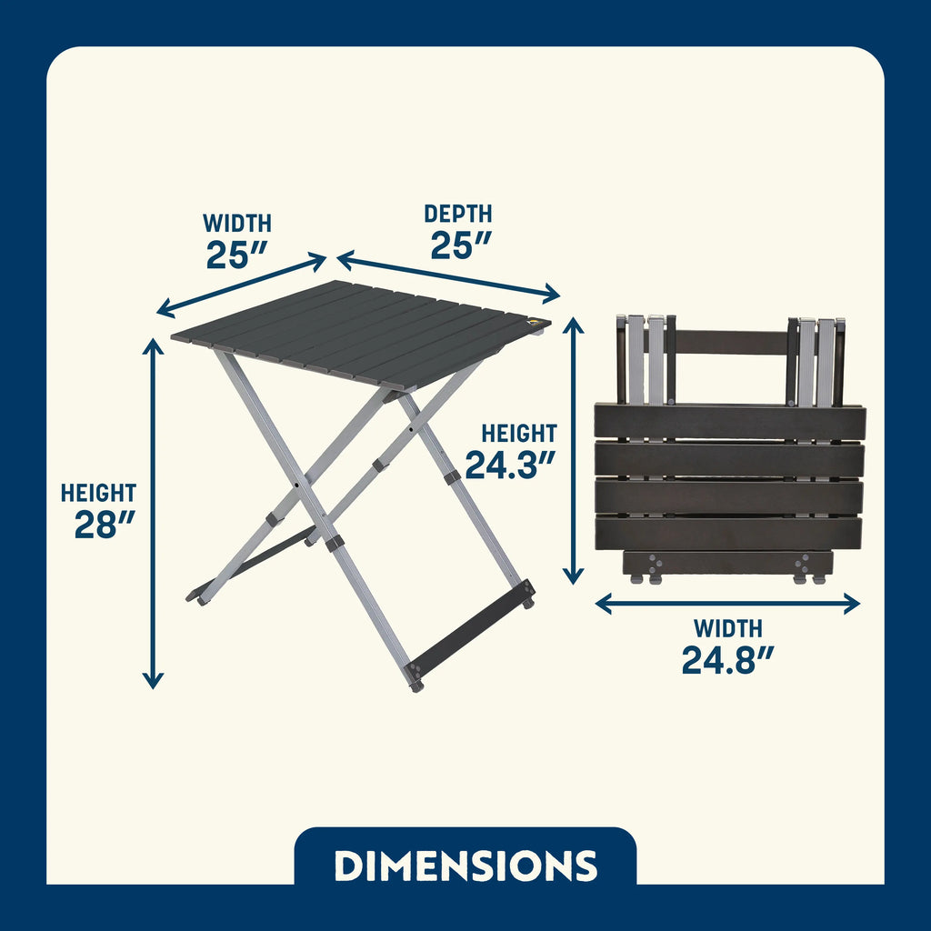 Heavy-Duty Grilling Compact Camp Table 25 - Choice 214 - Slim-Fold Outdoor Cook Station with Storage Shelves Detail