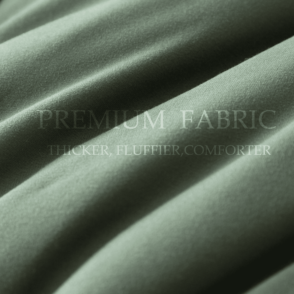 Luxurious Quilted 3-Piece Twin Size Comforter Set, Green Down Alternative Reversible Bedding Set, All-Season Quilted Soft Comforter wit... - Luxurious Quilted Duvet Cover Set Detail