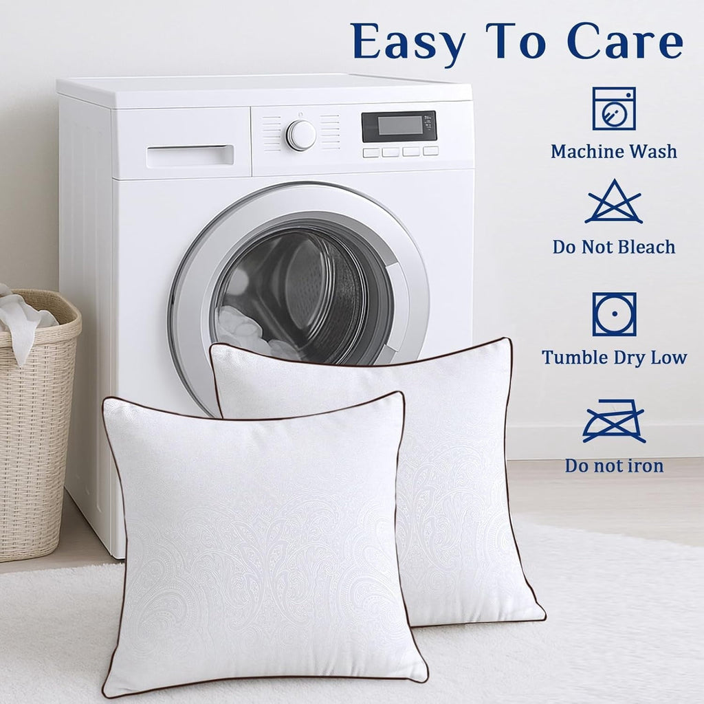 Orthopedic Support for Sleeping, Soft and Supportive Throw for Couch, Bed and Sofa, Down Alternative Pillow, 26x26 Inches - Ergonomic Memory Foam Pillow for Neck Pain Support Detail