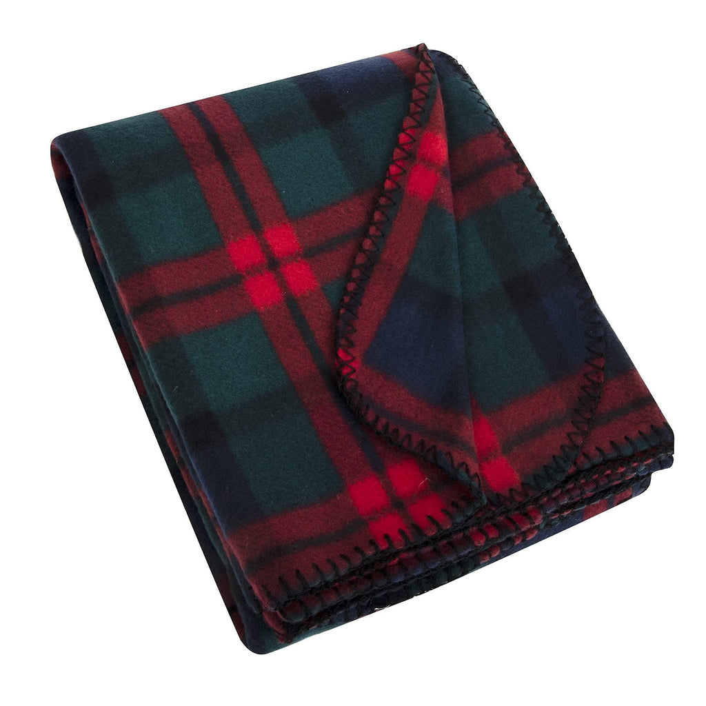 Super Soft Flannel Single Plaid Color 60"L x 50"W Fleece Throw Blanket for Fall, Winter, Spring, Summer, Men, Women, Children & Pets in ... - Cozy Fleece Throw Blanket for Couch & Bed Detail