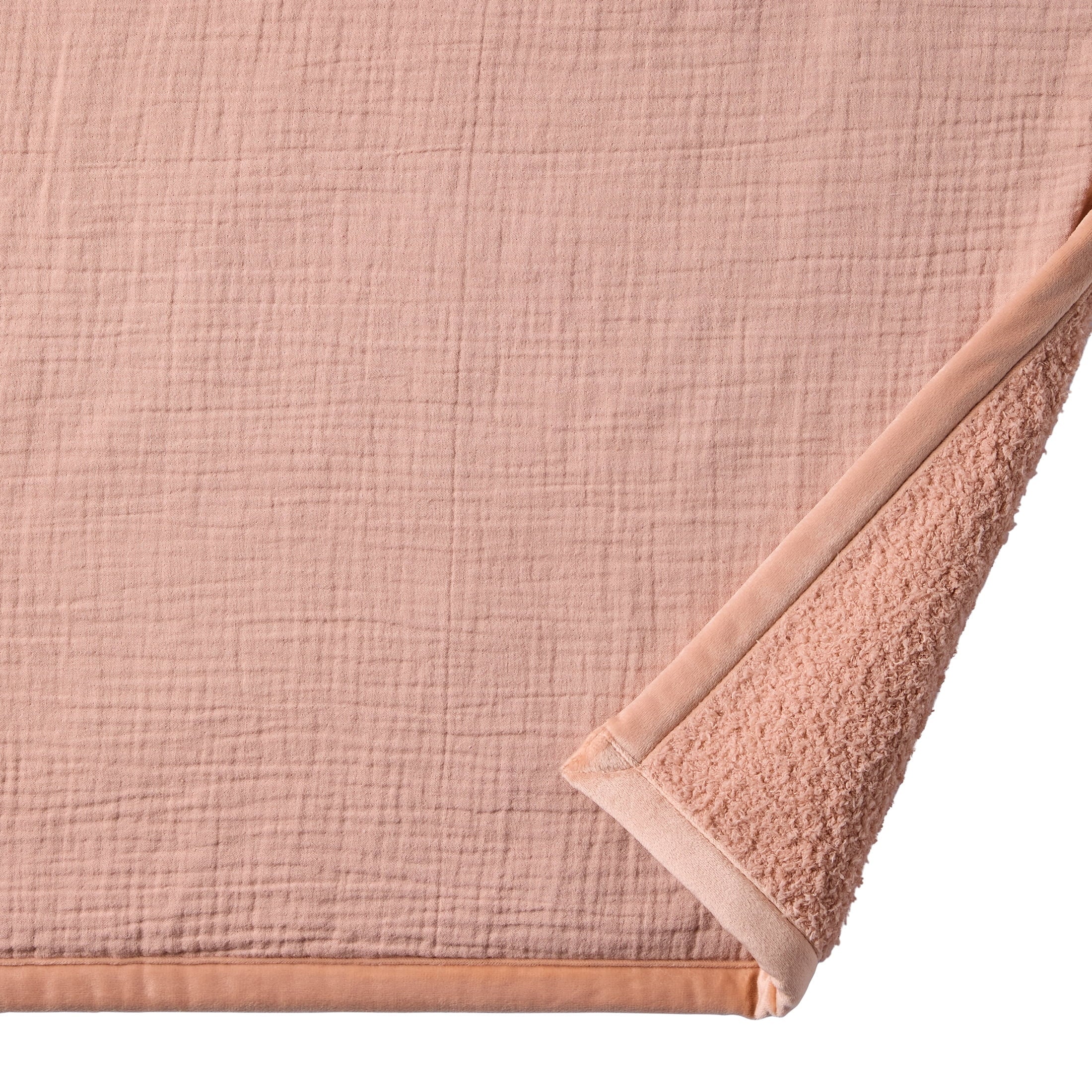 Super Soft Flannel Gauze Reverse to Cozy Knit Super Soft Throw Blanket, Oversized, Antique Blush - Luxury Knitted Decorative Throw Blanket with Fringes Detail