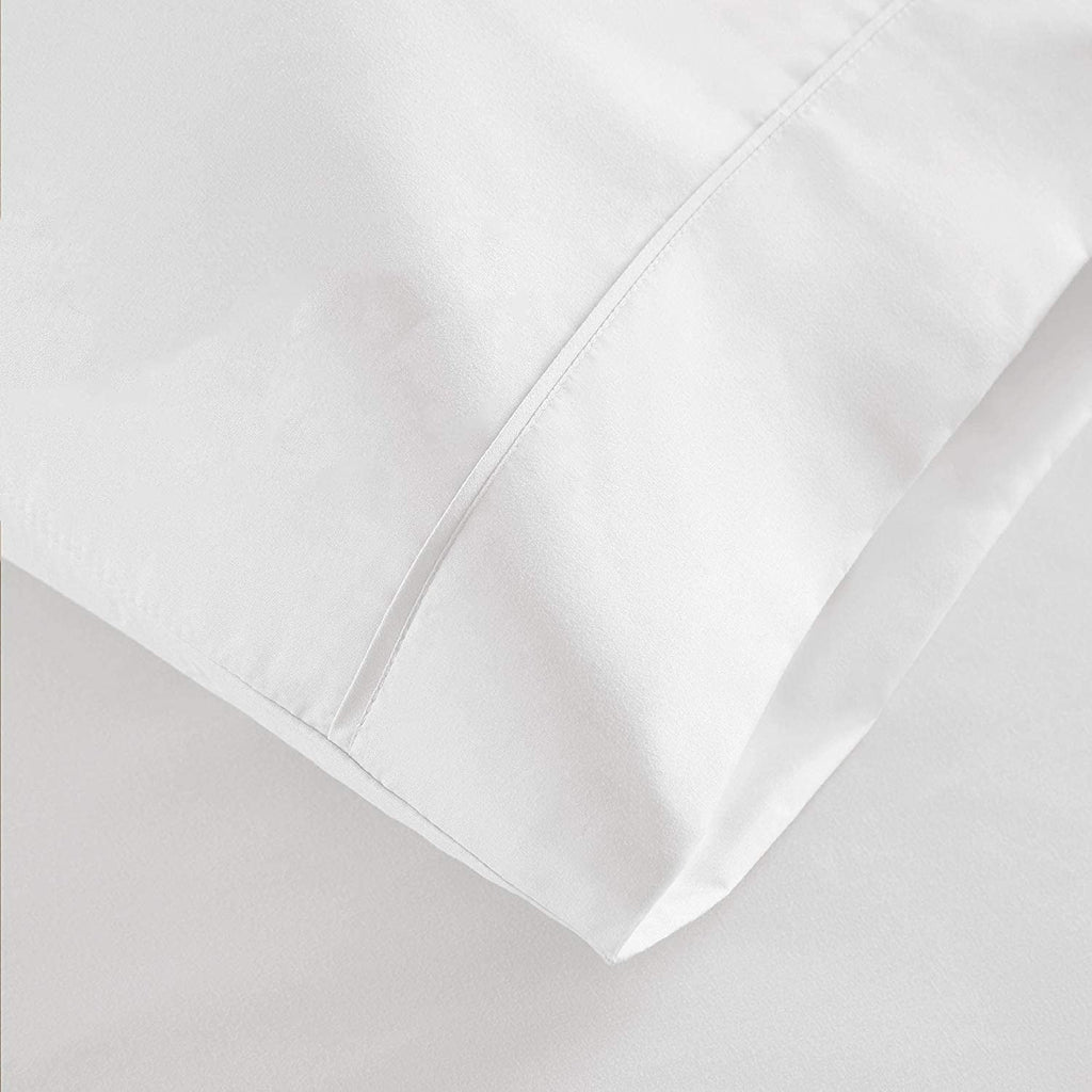 Cooling Sateen 100% Cotton Hospital Bedsheets Set - 1 Flat Sheet, 1 Fitted Sheet (10" Inch) Deep Pocket, 1 Pillowcase, Best & Comfor... - Cooling Hotel Quality Bedding Sheets and Pillowcases Detail