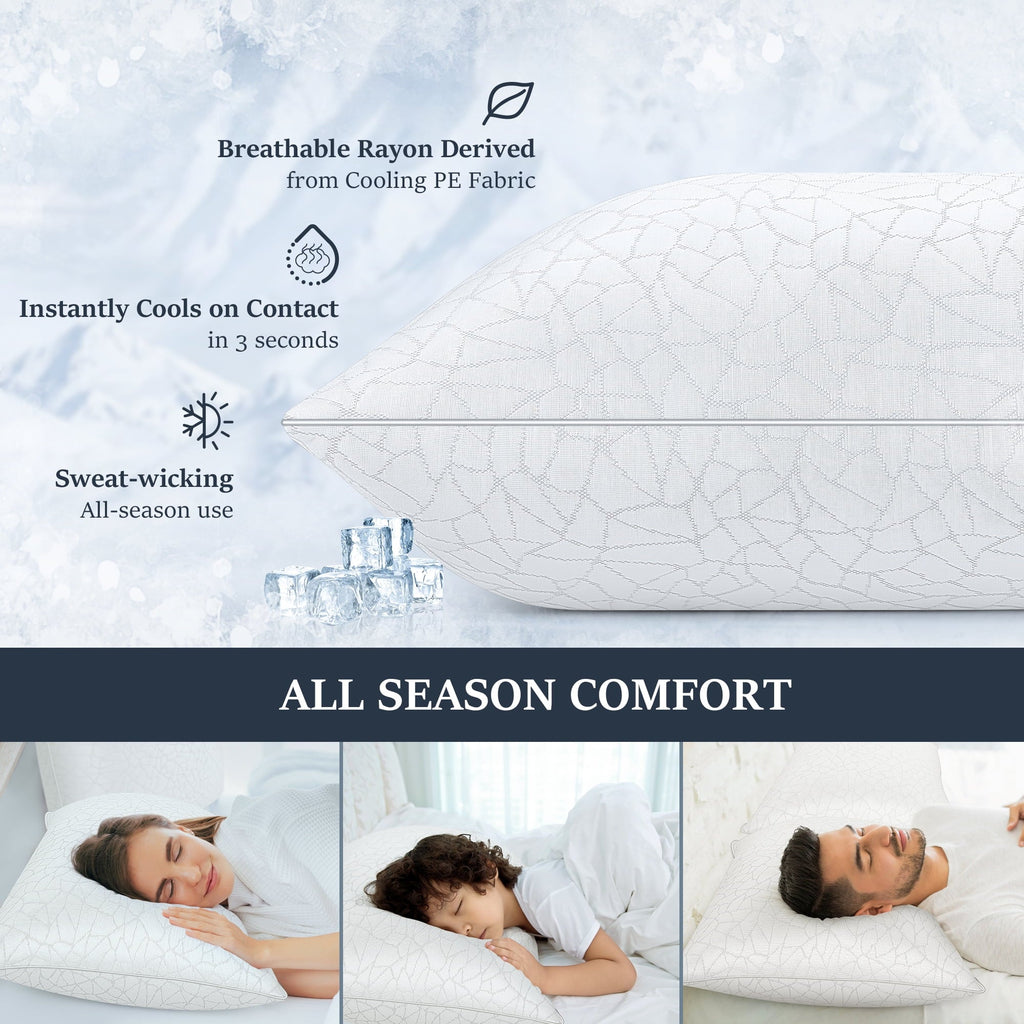 Hotel Collection Queen Size Bed Pillows 1-Pack,2.2lb High Quality Down Alternative Filled,3D Breathable Cover,Hotel Collection Pillows... - Decorative Throw Pillow Cushion for Sofa & Bed Detail