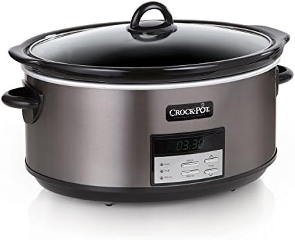 Digital Control Crock-Pot 8 Quart Programmable Slow Cooker with Auto Warm S28G - Programmable Slow Cooker with Oval Ceramic Pot - Default Title