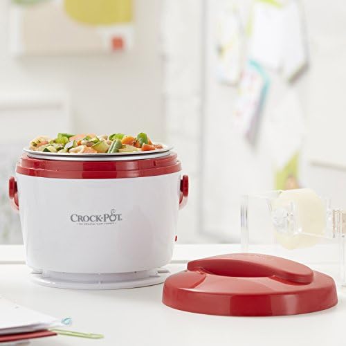 Portable Electric Crock-Pot Portable Lunch Food Warmer – Red S04M - Leak-Proof Heated Bento Box Lunch Warmer Detail