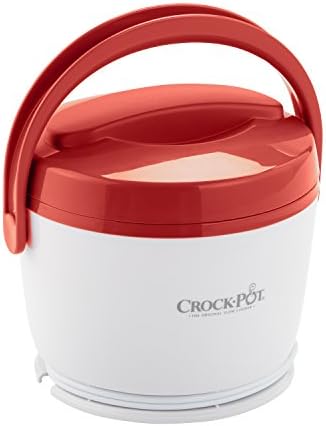 Portable Electric Crock-Pot Portable Lunch Food Warmer – Red S04M - Leak-Proof Heated Bento Box Lunch Warmer - Red