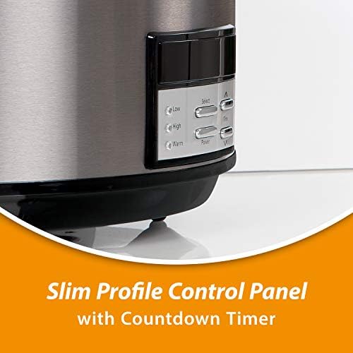Digital Control Crock-Pot 8 Quart Programmable Slow Cooker with Auto Warm S28G - Programmable Slow Cooker with Oval Ceramic Pot Detail