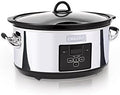 Oval Ceramic Crock-Pot 7 Quart Programmable Slow Cooker – Polished Platinum S23E - Large Capacity Electric Stew Pot & Slow Cooker - Default Title