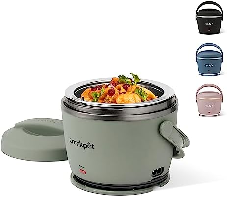 Rapid Heating Crock-Pot Portable Electric Lunch Box Food Warmer – Green S21D - Portable Electric Lunch Box Food Warmer - Moonshine Green