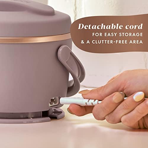 Self-Heating Crock-Pot Electric Lunch Box Food Warmer 20oz – Blush Pink S18G - Mini Personal Food Warmer for Healthy Meal Prep Detail