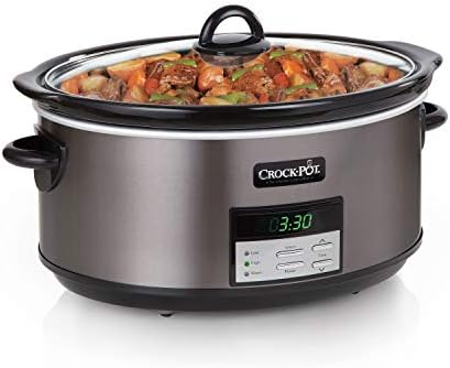 Digital Control Crock-Pot 8 Quart Programmable Slow Cooker with Auto Warm S28G - Programmable Slow Cooker with Oval Ceramic Pot Detail